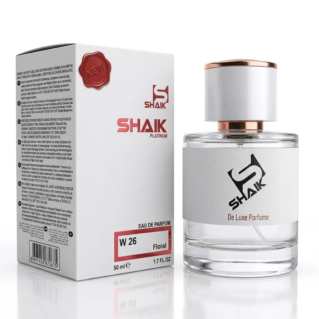 Парфюмерная вода SHAIK Platinum W 26 Floral, 50 мл (Версия аромата Carolina Herrera 212 VIP)