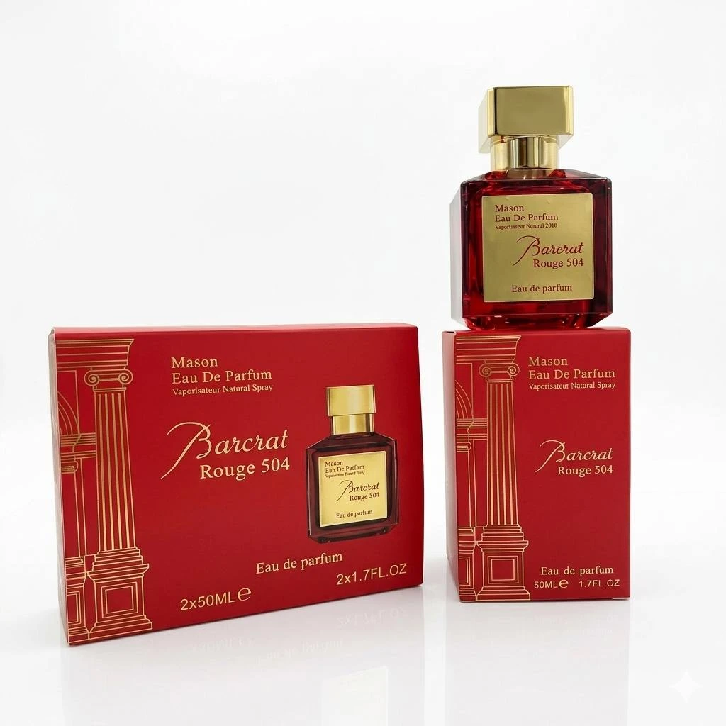 Mason Barcrat Rouge 504 (Red), парфюмерная вода, набор (Версия аромата Baccarat Rouge 540 Extrait de Parfum), 2 х 50 мл