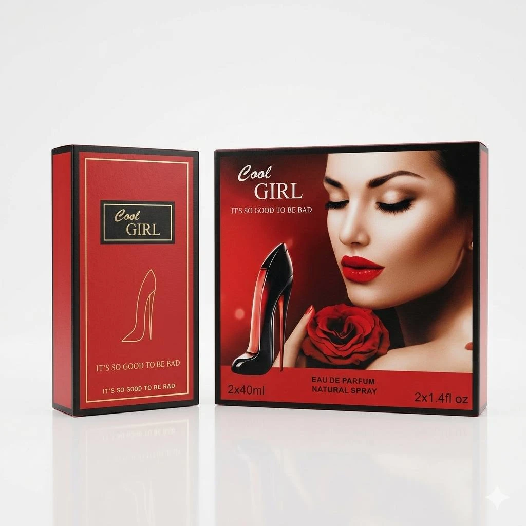 Cool Girl, парфюмерный набор (Версия аромата Carolina Herrera Good Girl), 2 х 40 мл